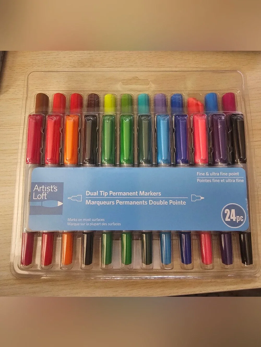 Artist’s Loft Dual Tip Permanent Markers Set of 24 Open Box